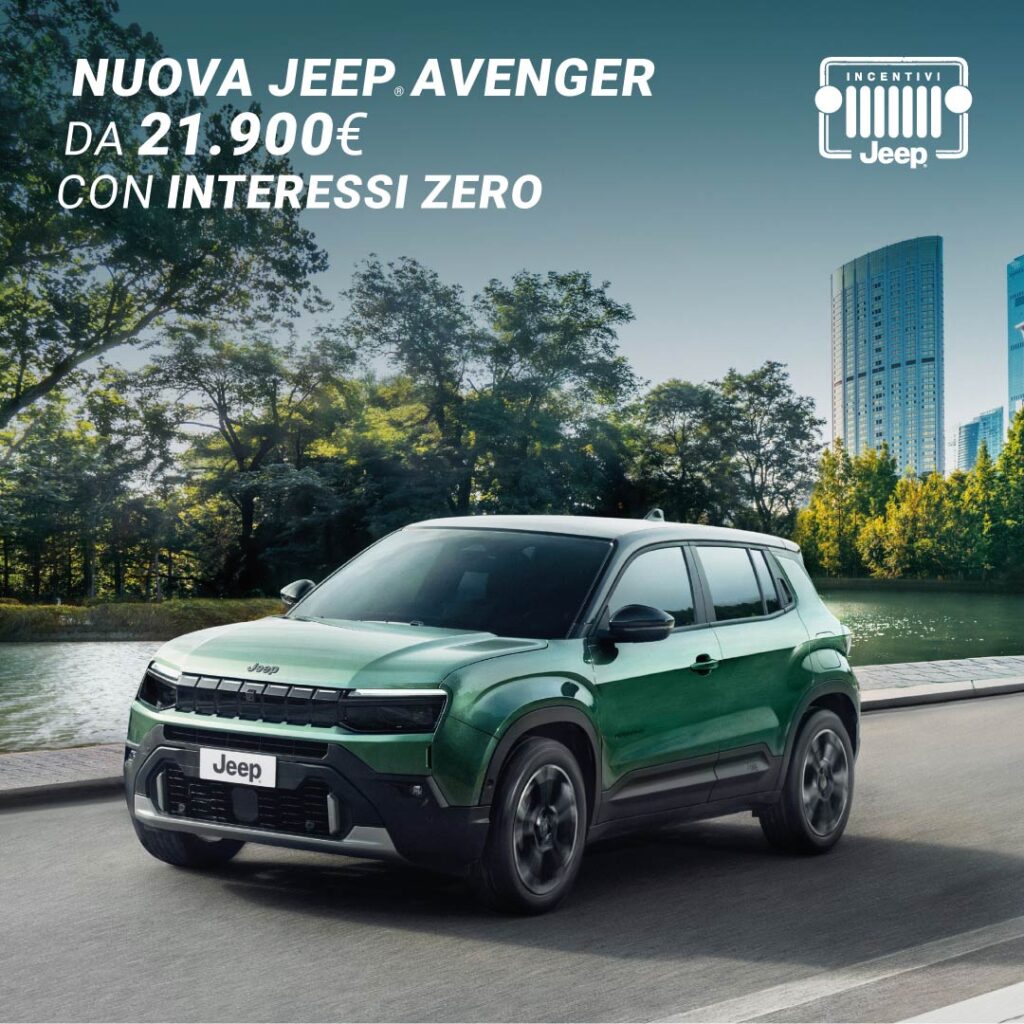 Nuova Jeep Avenger 2026 Provala da Campello Motors